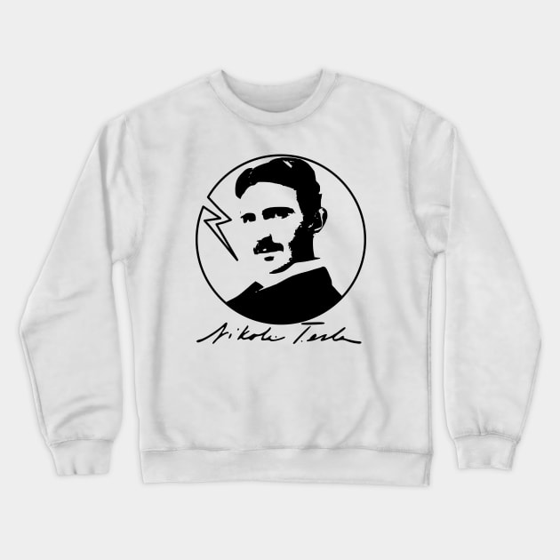 Nikola Tesla - 20th Century Icon Crewneck Sweatshirt by RCDBerlin